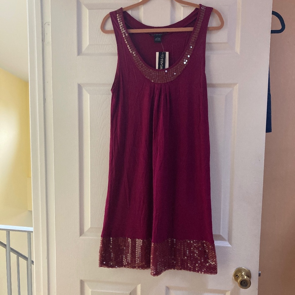 Sequin wine colored dress